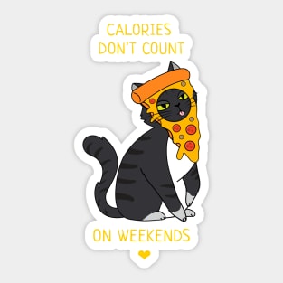 Calories don’t count on weekends Sticker